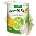 Produktbild: Alsiroyal Eiweiß 80 Erbse vegan – 32g Protein pro Portion – 41% EAAs, 23% BCAAs – Magnesium, Vit D3 & B1 – frei von Konservierungsstoffen, Lactose, Soja, Fruktose, Zucker