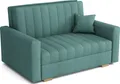 Produktbild: Schlafsofa klein Zanzibar I Sofa 2 Sitzer 133 cm Breit I Sofa mit Schlaffunktion I Schlafsofa mit Bettkasten I Couch mit Schlaffunktion Klein I Mint
