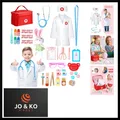 Produktbild: Arztkoffer Kinder Holz Spielset Mit Echt Stethoskop, Arztkittel Doktor Spiels...