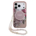 Produktbild: GUESS iPhone 17 Pro Hülle Case Cover MagSafe Flowers Electro Pearl Strap