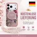 Produktbild: GUESS iPhone 17 Pro Hülle Case Cover MagSafe Flowers Electro Pearl Strap