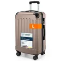 Produktbild: YONSLY Hartschalen-Trolley Hartschalen-Reisekoffer Trolley Rollkoffer in S/M/L/XL Größen, 4 Rollen, mit 360°-Lenkrollen, Zahlenschloss und mehrstufigem Teleskopgriff 66 cm