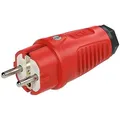 Produktbild: Schutzkontaktstecker Gummi (rot/schwarz) - mit Schutzleiterkontakt
