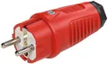 Produktbild: PCE Schutzkontaktstecker Gummi (Rot/Schwarz)