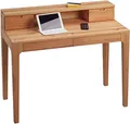 Produktbild: M2 Kollektion 612117 Schreibtisch / Sekretär / Konsolentisch Oskar, Echtholz Kernbuche massiv geölt, mit Schubladen und Aufsatz, 110x55cm, Gesamthöhe 96cm, Höhe Tischplatte 76cm