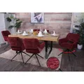 Produktbild: 6er-Set Esszimmerstuhl MCW-N74, Küchenstuhl, drehbar Auto-Return, Stoff Chenille (490g/m²) Öko-Tex ~ bordeaux