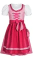 Produktbild: Nübler Dirndl Mädchen Dirndl im traditionellen Stil Kinder Trachten (Dirndl Set NURIA, 3-tlg., Dirndl Kleid mit Bluse und Schürze) Kinder Tracht im bayerischen Stil - Trachtenmode Kinder