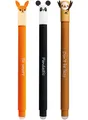 Produktbild: EBERHARD FABER Animal Erase it Tintenroller radierbar 3er Set blau 0,7 mm