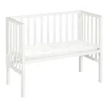 Produktbild: Beistellbett Kinderbett mit Lattenrost Matratze Babybett Weiß matt 45 x 90 cm