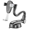 Produktbild: Cellularline | Slide Flexy - Universal | Smartphone-Halterung im Auto mit Saugnapf und flexiblem Arm für Armaturenbrett oder Glas - Maximaler Grip und Stabilität beim Fahren - Schwarz