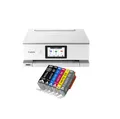 Produktbild: Canon PIXMA TS8751 Tintenstrahl Multifunktionsdrucker weiß mit 6 kompatiblen XXL Patronen