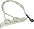 Produktbild: InLine Slotblech USB 2.0, 2x USB Buchse auf 1x 10pol