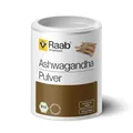 Produktbild: Raab Vitalfood Bio Ashwagandha Pulver, vegan, 100% Bio Ashwagandhawurzelpulver ohne Zusätze, 1x Dose mit 100 g Pulver