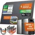 Produktbild: SOLARWAY Balkonkraftwerk 2000 Watt Duo | EcoFlow STREAM Max 3840 Wh Batterie Set