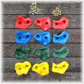 Produktbild: Klettersteine 12er Set Kletterwand Klettergriffe f. Spielturm Boulderwand Kinder