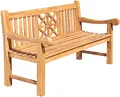 Produktbild: CLP Teak-Gartenbank Florida I Sitzbank Mit Ergonomischer Sitzfläche Aus Vollholz I Sitzhöhe: 44 cm, Farbe:Teak, Größe:180 cm