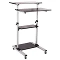 Produktbild: Computerschreibtisch Steh Bürotisch Mobiler ergonomischer Stand-up Schreibtisch Stehtisch Arbeitstisch Computer Workstation höhenverstellbar