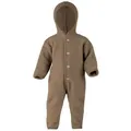 Produktbild: Engel Naturkleidung Overall (1-tlg) Baby Fleece Overall mit Kapuze aus Bio Merinoschurwolle braun 86/92