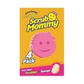 Produktbild: Scrub Daddy Scrub Mommy Putzschwamm, Topfreiniger Küchenschwämme, Putzmittel mit Texturveränderung, kratzfreier Spülschwamm, geruchsresistenter Smiley Schwamm, Geschirrschwamm - 4er Pack Assortiert