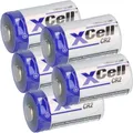 Produktbild: 5X XCell Fotobatterie CR2 Lithium Batterie 3V 850mAh CR15H CR15H270 CR17355 DLCR2 CR15H270 AKKUman Set (5er)