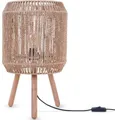 Produktbild: Paco Home Tischleuchte SOL, ohne Leuchtmittel, Boho Deko Lampenschirm Korb Holz E27