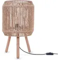 Produktbild: Tischlampe Schreibtischlampe Nachttisch Lampe Leselampe Lampenschirm Boho E27 Natur, Typ 5 - Paco Home