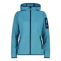 Produktbild: CMP Damen Fleecejacke Midlayer Outdoor Sweatjacke Woman Jacket Fix Hood, Farbe:Blau, Größe:40, Artikel:-13LP giada/Anice/maiolica