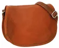 Produktbild: Gusti Leder Umhängetasche – Holly Damen Handtasche aus echtem Ziegenleder in Braun, Vintage-Look, vegetabil gegerbt, Magnetverschluss, passend für 7,9