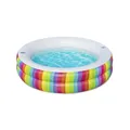 Produktbild: Bestway Kinderpool 2 Ringe Regenbogen 206x206x51 cm +6 Jahre Garten 54443