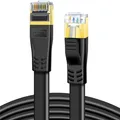 Produktbild: 2x Cat 8 Netzwerkkabel 0,5m - Flaches Patchkabel für hohe Bandbreite mit 2000MHz