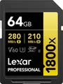 Produktbild: Lexar 1800x SDXC 64 GB V60 UHS-II Speicherkarte