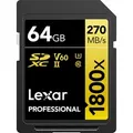Produktbild: Lexar Professional SDXC 1800x GOLD 64GB 180 MB/s