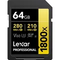 Produktbild: Lexar SDXC Professional Type Gold - 1800x 280MB/s V60 II  64 GB