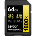 Produktbild: Lexar GOLD Serie 64GB Professional 1800x SDXC UHS-II LSD1800064G-BNNNG