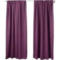 Produktbild: 2er Set Gardine blickdicht 250 g/m2 mit Kräuselband violette 135x245 cm - Woltu
