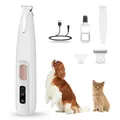 Produktbild: PawTrim Pro Haustier Trimmer mit LED-Licht, wiederaufladbar, Blau, kabellos