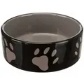 Produktbild: TRIXIE Futternapf Keramiknapf mit Pfoten braun/taupe braun 1400 ml | Ø 20 cm