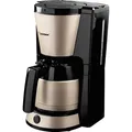 Produktbild: Bestron Filter-Kaffeemaschine für 8 Tassen Kaffee, Kaffeemaschine mit 1 Liter Thermokanne, inkl. Permanent-Filter & Abschaltautomatik, 900 W, Farb...