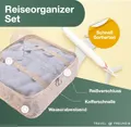 Produktbild: Travelfreund® Kofferorganizer 8er Set Kofferorganizer beige mit Kosmetiktasche und Packtaschen (Set, 8-tlg., 8x Packtaschen), Faltbar / Verstaubar / Wasserabweisend