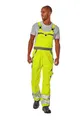 Produktbild: pka moderne Herren Warnschutz Latzhose -7 Taschen, Warnschutzklasse 2, 80% Polyester & 20% Baumwolle in Gelb Größe 60