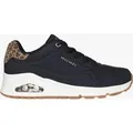 Produktbild: Skechers 177093/bkld Uno-jungle Nite Damen Sneaker Schwarz Durabuck/leopardenmuster