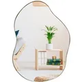 Produktbild: Costway Unregelmäßiger Wandspiegel Golden 78 x 56 cm