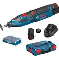 Produktbild: Bosch Multifunktionswerkzeug GRO 12V-35, Akku, 12V / 2,0Ah, 2 Akkus, Zubehör-Set und Koffer