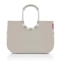 Produktbild: reisenthel loopshopper L herringbone sand – Stabile Tasche mit praktischen Fächern aus recycelten PET-Flaschen – Charmantes und wasserabweisendes Design