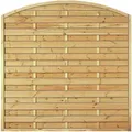 Produktbild: T&J Sichtschutzzaun Maxi Bogen Sichtschutz Lamellenzaun, 180x180/160 cm