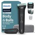 Produktbild: Philips Bodygroom Series 7000 – Trimmer für Männer, flexiblem 2D-Scherkopf Dreifachschutz -austauschbare Scherköpfe, Nutzung im Intimbereich, 100% duschfest, 120 Min. Laufzeit, Modell BG7480/15