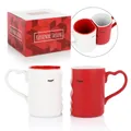Produktbild: FunX Becher Küssende Tassen Kaffeebecher Geschenk Set, 2er Set