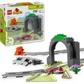 Produktbild: LEGO DUPLO Town Eisenbahntunnel und Schienen – Erweiterungsset, Geschenk für Kleinkinder, fördert die Fingerfertigkeit, Spielset für Fahrzeugf... - Bronze