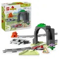 Produktbild: LEGO DUPLO Eisenbahntunnel und Schienen – Erweiterungsset - Lernspielzeug für Kleinkinder – 10-teilige Bahnstrecke mit Trichter und Weiche – Geschenk für Jungen & Mädchen ab 2 Jahren - 10425