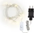 Produktbild: VBS LED Lichterkette 10 LEDs mit Schalter 2.95m Kreisschaltung 15cm Abstand Kabel Transparent